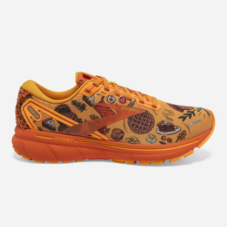 Ténis Brooks Ghost 14 Cushioned Sapatilhas De Corrida Para Estrada Mulher Douradas/Laranja (36178PYF